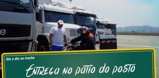 Entrega no pátio do posto