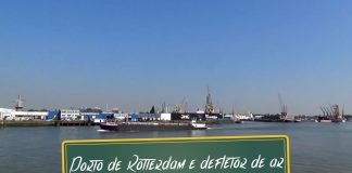 Porto de Rotterdam e defletor de ar Porto de Rotterdam na Holanda.