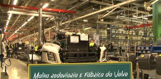 Malha rodoviária brasileira e fábrica da Volvo na Suécia Malha rodoviária brasileira e fábrica da Volvo na Suécia