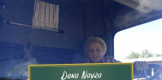 Dona Nayra, uma caminhoneira muito experiente Dona Nayra