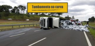 Tombamento na curva Tombamento na curva