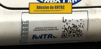 Fim do adesivo RNTRC