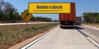 Roubos de cargas e placas de trânsito Roubos de cargas e placas de trânsito
