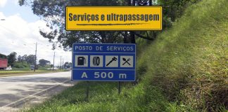 Serviços essenciais na estrada e ultrapassagem perigosa Serviços essenciais na estrada e ultrapassagem perigosa