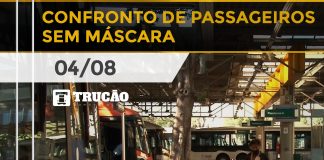 Confronto com passageiros sem máscara