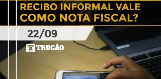 Recibo informal vale como nota fiscal?