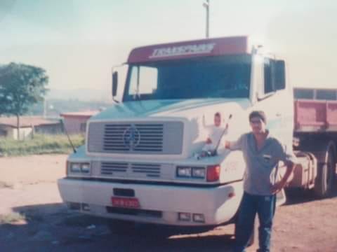 Osmar e o filho em 1996