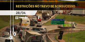 Restrições no trevo de Bonsucesso