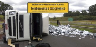 Tombamento de caminhão e regras do exame toxicológico Tombamento de caminhão e regras do exame toxicológico