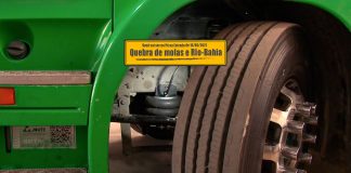 Excesso de peso nas molas e trecho da Rio-Bahia Excesso de peso nas molas e trecho da Rio-Bahia
