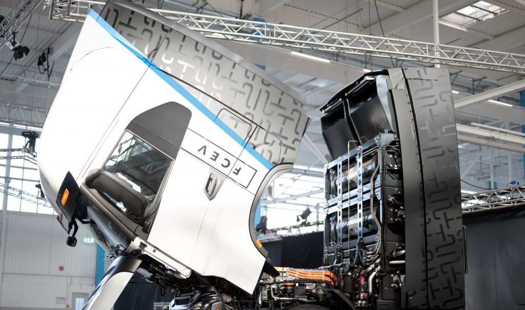 O Nikola TRE, o caminhão elétrico que será fabricado na fábrica de Ulm, na Alemanha (Divulgação/Iveco)