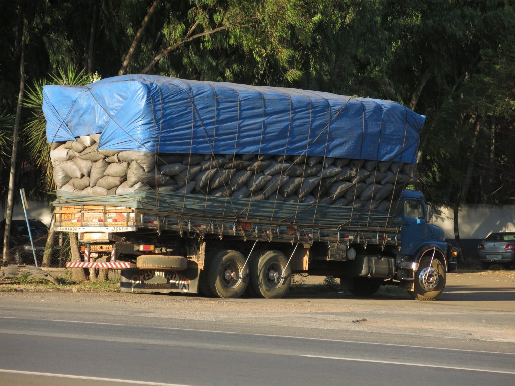 Caminhão portando carga