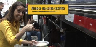 Almoço na caixa cozinha
