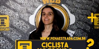 Perigos com ciclista rodando no escuro Perigos com ciclista rodando no escuro