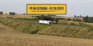 Lançamentos no trecho: Promoção “Sua Boleia tem História Mobil Delvac” e Ford Transit Chassi Cabine Rodovia ao fundo em Londrina/PR