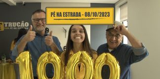 Pé na Estrada: mil programas e muitas histórias no ar Jaime Alves, Paula Toco e Pedro Trucão