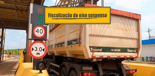 Fiscalização de eixo suspenso