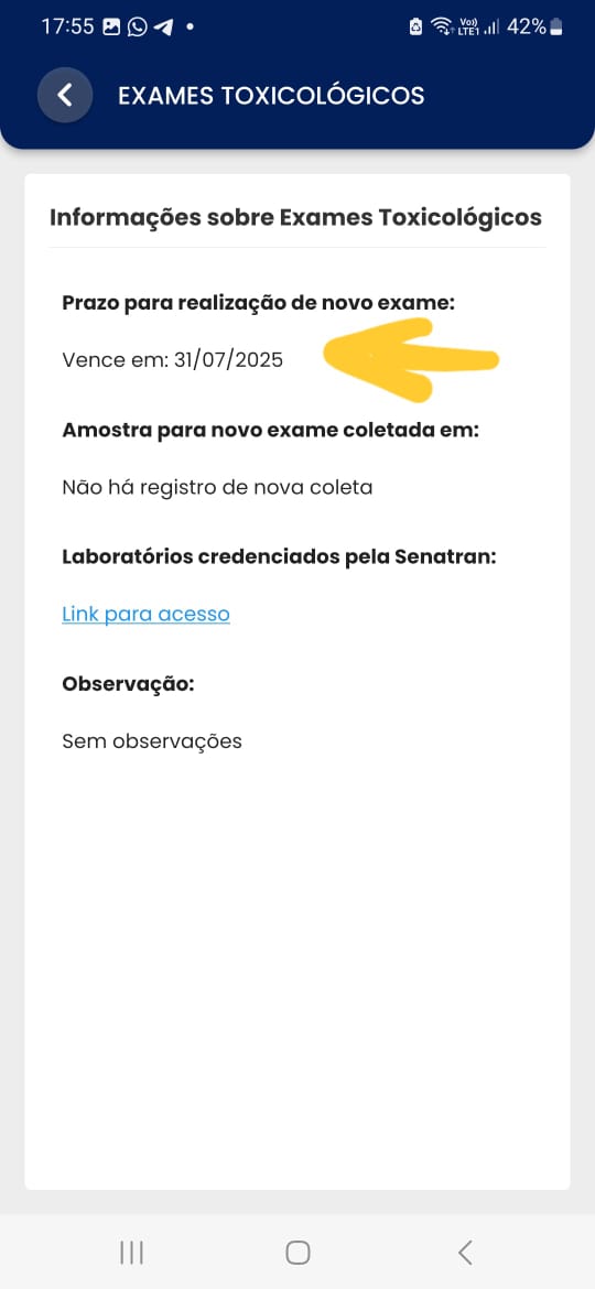 Exame toxicológico de larga janela para motoristas: Entenda!
