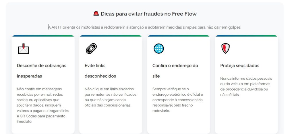 Cuidado: golpistas usam o nome do Free Flow para enganar motoristas